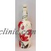 Hand Painted Upcycled Decoupage Glass Decorative Bottle, Vintage, Red Poppies   183348764323